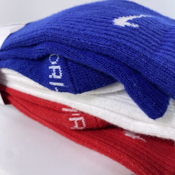 Nike Everyday Plus Dri-FIT Crew Socks 3 Pairs Red White Blue Large Sizes 8-13 - Picture 3 of 11